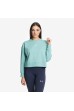 Women's Picsil Crop Jersey Sweatshirt- Cyan Cross-Training