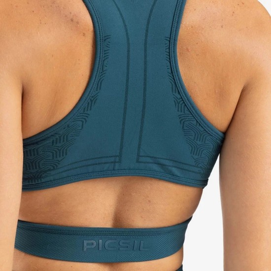 
                                        Women Sports Bra with V-Neck Tank Sports Midnight Picsil - Perfect for Cross-Training and Fitness