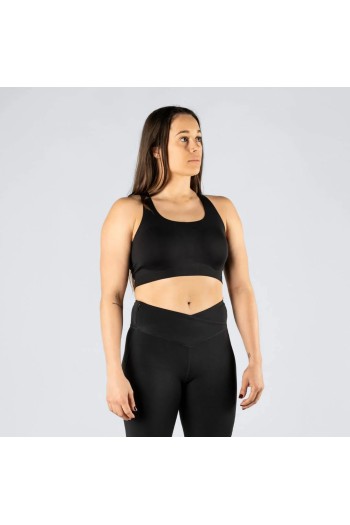 Women’s Comfort Seamless Bra-Black-Picsil Cross-Training