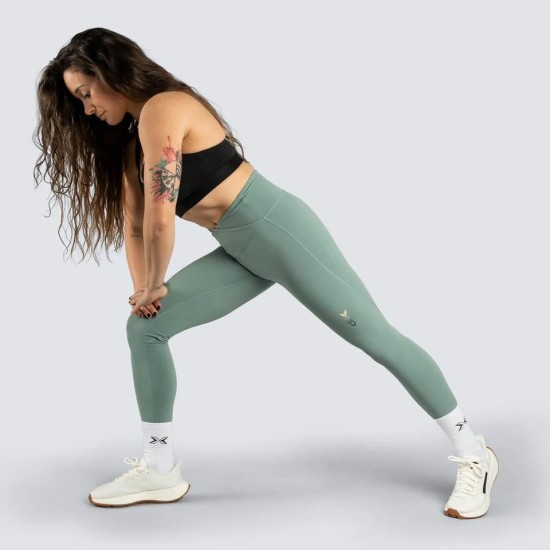 
                                        Women's Long Ankle-Length Legings -Picsil-Green