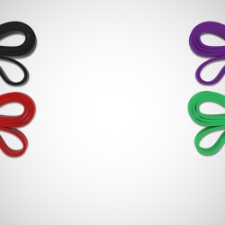 Elastic latex resistance bands Picsil Red #1  4,5-15 kg