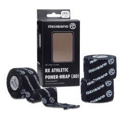 Тейп за пръсти RX Athletic Power-Wrap 38mm, Hookgrip Tape-REHBAND-3бр в опаковка-Черен