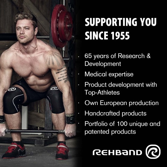 
                                        Наколенка REHBAND Power Max 7mm (1 брой)-Carbon/Black