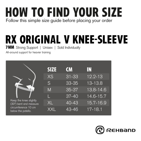 
                                        Rx Knee Sleeve RX Original V 7mm(1piece)