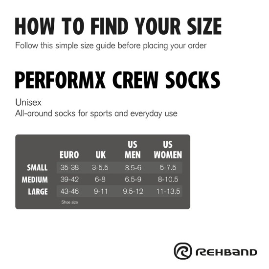 
                                        Спортни чорапи Rehband Crew Socks (3 чифта)-Бели