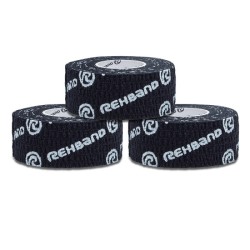 Тейп за пръсти RX Athletic Power-Wrap 25mm, Hookgrip Tape-REHBAND-3бр в опаковка Черен