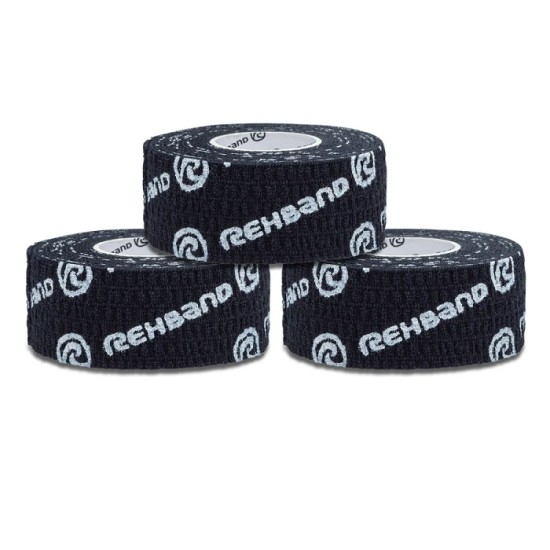 
                                        Тейп за пръсти RX Athletic Power-Wrap 25mm, Hookgrip Tape-REHBAND-3бр в опаковка Черен