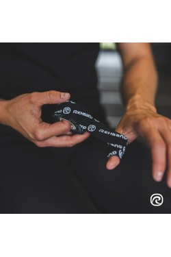 Тейп за пръсти RX Athletic Power-Wrap 25mm, Hookgrip Tape-REHBAND-3бр в опаковка Черен