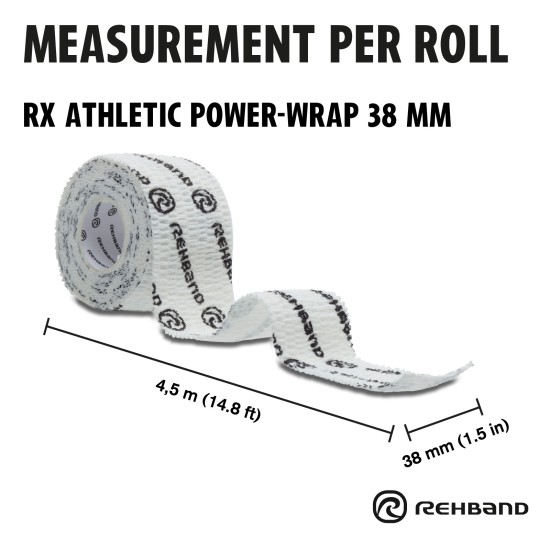 
                                        Тейп за пръсти RX Athletic Power-Wrap 38mm, Hookgrip Tape-REHBAND-3бр в опаковка