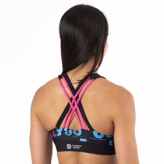 
                                        Xtamina Cross-Lite Sports Bra  (Neon Vibes) Titan Box Wear