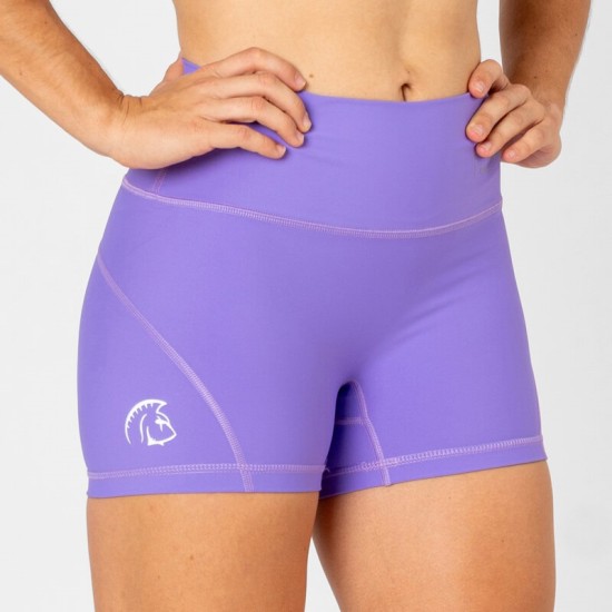 
                                        AuraLux Booty High-Waisted Shorts (Core Velvet Violet)Titan Box Wear