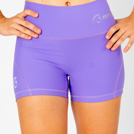 
                                        AuraLux Booty High-Waisted Shorts (Core Velvet Violet)Titan Box Wear
