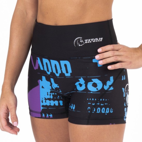 
                                        AuraLux Booty High-Waisted Shorts ( Neon Vibes) Titan box Wear