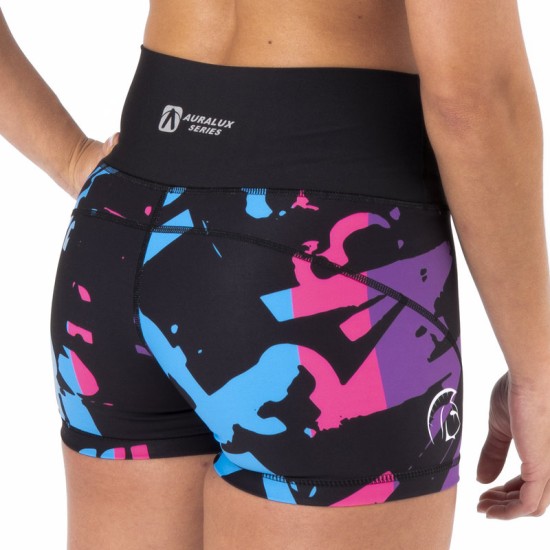 
                                        AuraLux Booty High-Waisted Shorts ( Neon Vibes) Titan box Wear