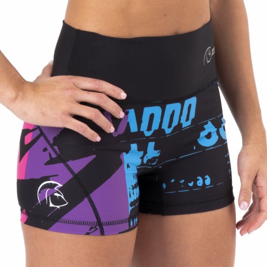 
                                        AuraLux Booty High-Waisted Shorts ( Neon Vibes) Titan box Wear