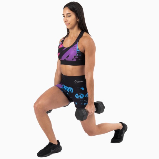 
                                        AuraLux Booty High-Waisted Shorts ( Neon Vibes) Titan box Wear