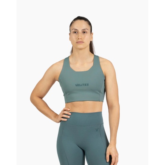 
                                        Bra high neck Holo Pine green- Velites