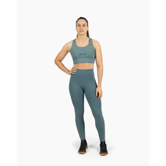 
                                        Bra high neck Holo Pine green- Velites