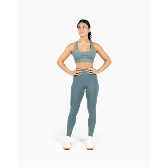 
                                        Спортно бюстие HOLO с ниско деколте -Зелено- Velites