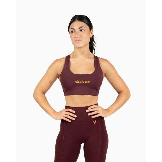 
                                        Спортно бюстие HOLO с ниско деколте -Pomegranate- Velites