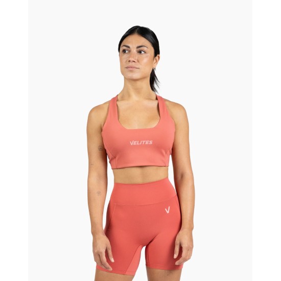 
                                        Спортно бюстие HOLO с ниско деколте -Raspberry- Velites