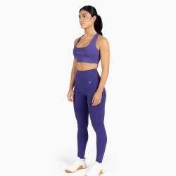 Спортно бюстие HOLO с ниско деколте -тъмно лилаво- Velites