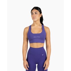 Спортно бюстие HOLO с ниско деколте -тъмно лилаво- Velites