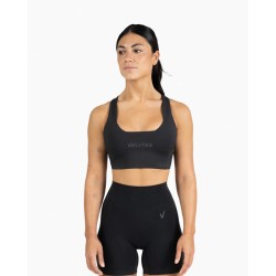 Спортно бюстие HOLO с ниско деколте -Черно- Velites