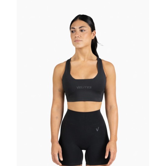 
                                        Спортно бюстие HOLO с ниско деколте -Черно- Velites