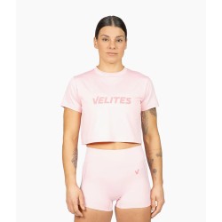 Дамска тениска Crop HOLO – Bubblegum | Velites