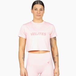 Дамска тениска Crop HOLO – Bubblegum | Velites