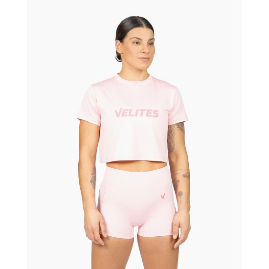 
                                        Women’s Crop Tee HOLO – Bubblegum | Velites