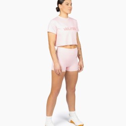 Дамска тениска Crop HOLO – Bubblegum | Velites