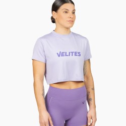 Дамска тениска Crop HOLO – Violet | Velites