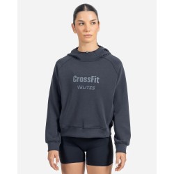 Crop Hoodie Holo CrossFit®-Черно-Velites