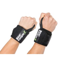 Wrist Support Band Wraps for Weightlifting  Bear Komplex- Black