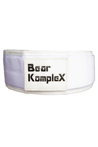 Колан за вдигане на тежести APEX Bear Komplex - Бял 