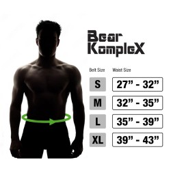 Bear KompleX "APEX" Premium Leather Velcro Weight Lifting Belt  -Subzero Blue 