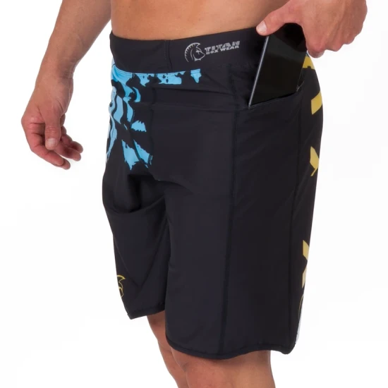 
                                        Мъжки къси панталони Titan Box Wear Endurance Core Pulse – Blue/Yellow