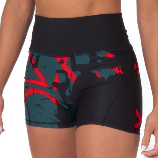 
                                        Дамски къс клин Titan Box Wear AuraLux Booty с висока талия – Core Pulse Green/Orange