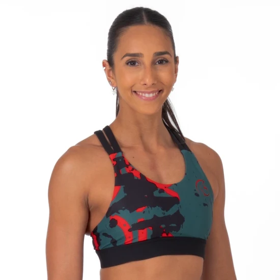 
                                        Спортно бюстие Titan Box Wear Xtamina Core Pulse Green/Orange