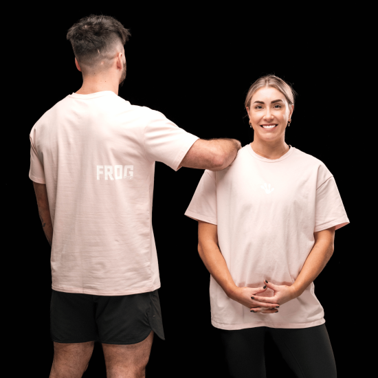 
                                        Unisex Oversized Tees - Peach-Frog