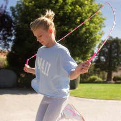 Детско въже за скачане Kids Signature Beaded Jump Rope – Розово/Лилаво – Elite Jumps
