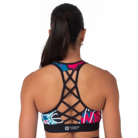 
                                        Спортно бюстие Xtamina Edge (Neon Clash Teal/Pink) – Titan Box Wear