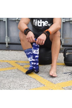 Спортни чорапи BLUE TIE DYE Lithe