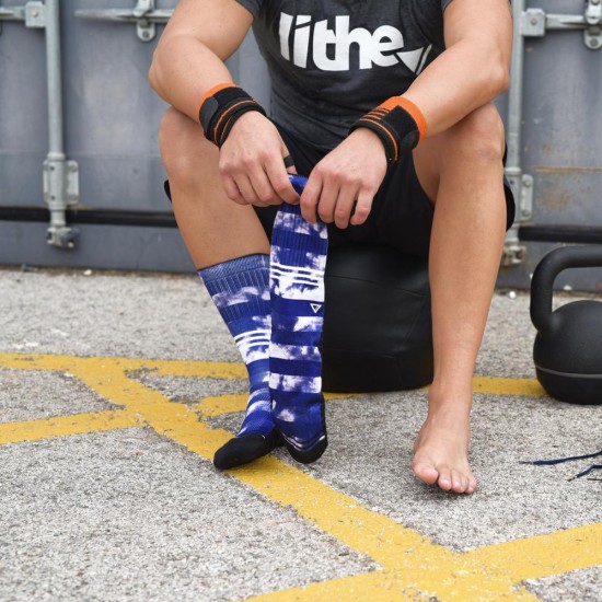 
                                        Sports socks BLUE TIE DYE